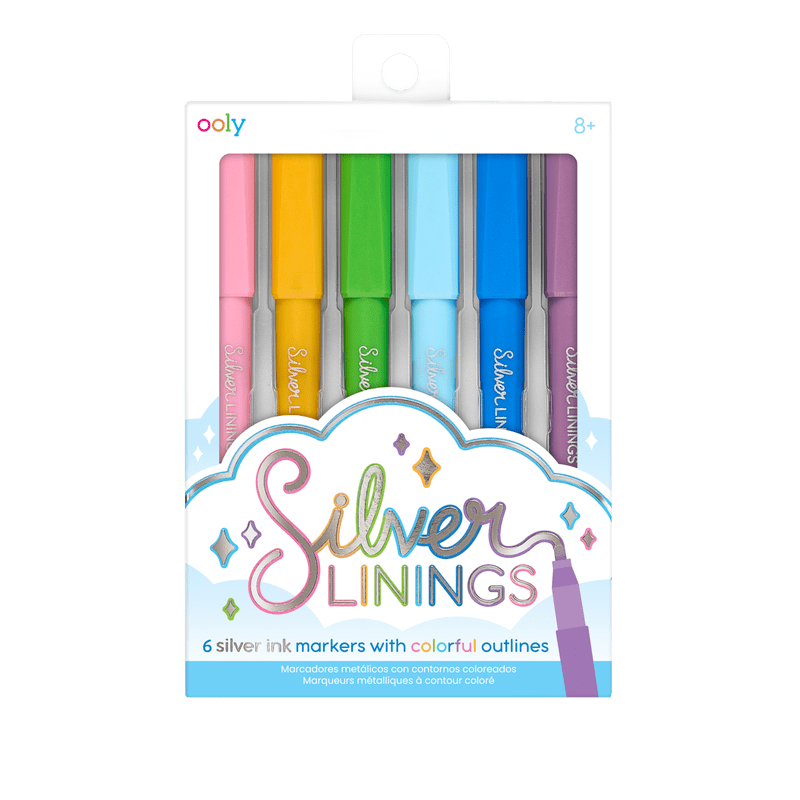 Silver Linings Outline Markers - Set of 6-Art Supplies-Tools 4 Teaching-Classroom Decor and More