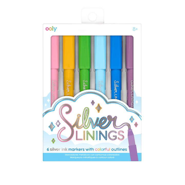 Silver Linings Outline Markers - Set of 6-Art Supplies-Tools 4 Teaching-Classroom Decor and More