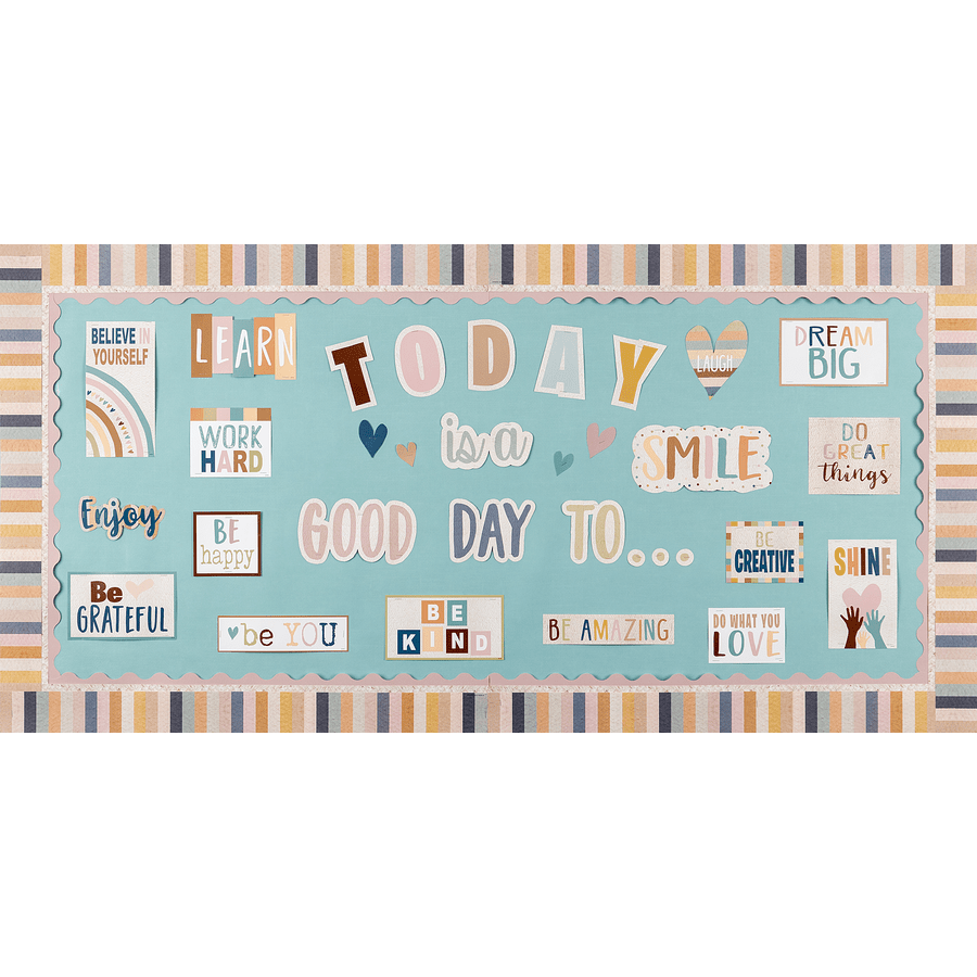 Everyone is Welcome Stripes Straight Border Trim-Borders-Tools 4 Teaching-Classroom Decor and More