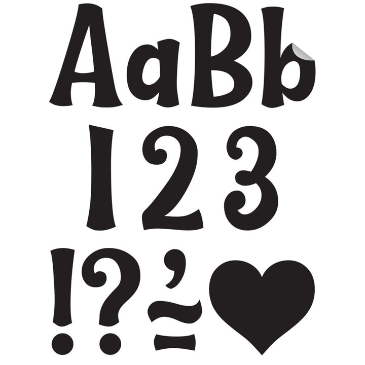 Black 4" Wild Whimsy Self-Adhesive Letters Combo Pack-Letters-Tools 4 Teaching-Classroom Decor and More
