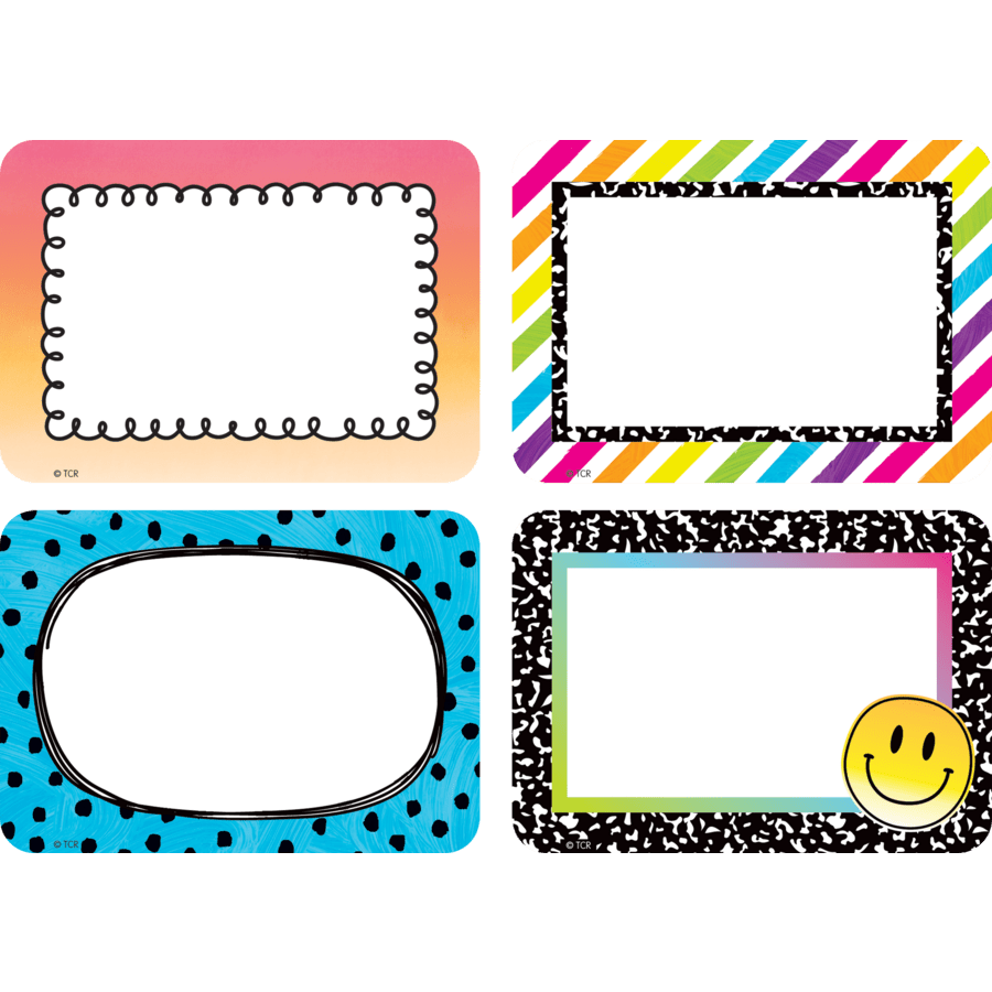 Brights 4Ever Name Tags/Labels - Multi Pack-Nameplates & Name Tags-Tools 4 Teaching-Classroom Decor and More