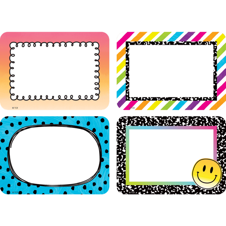 Brights 4Ever Name Tags/Labels - Multi Pack-Nameplates &amp; Name Tags-Tools 4 Teaching-Classroom Decor and More