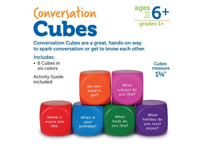Conversation Cubes-Classroom Essentials-Tools 4 Teaching-Classroom Decor and More