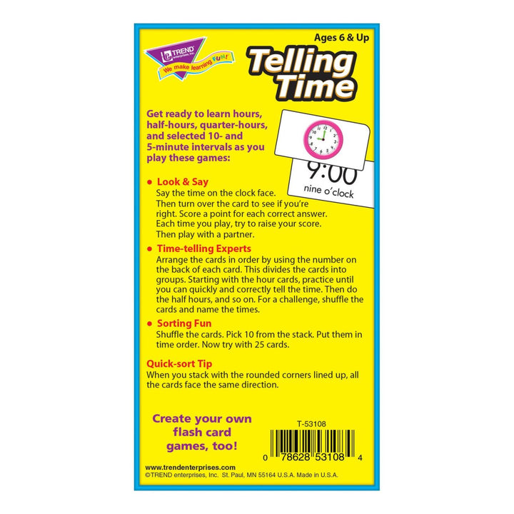 Telling Time Skill Drill Flash Cards-Flashcards-Tools 4 Teaching-Classroom Decor and More