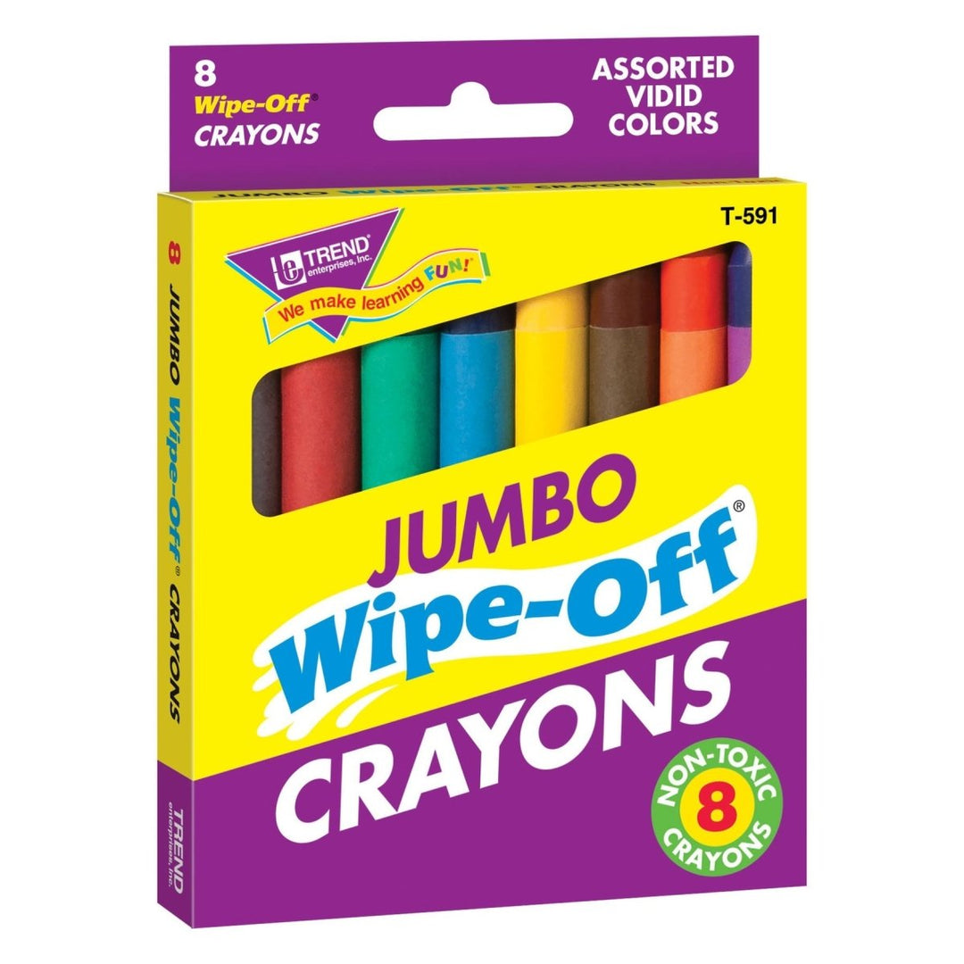 *8-Pack Jumbo Assorted Wipe-Off® Crayons-Arts & Crafts-Tools 4 Teaching-Classroom Decor and More