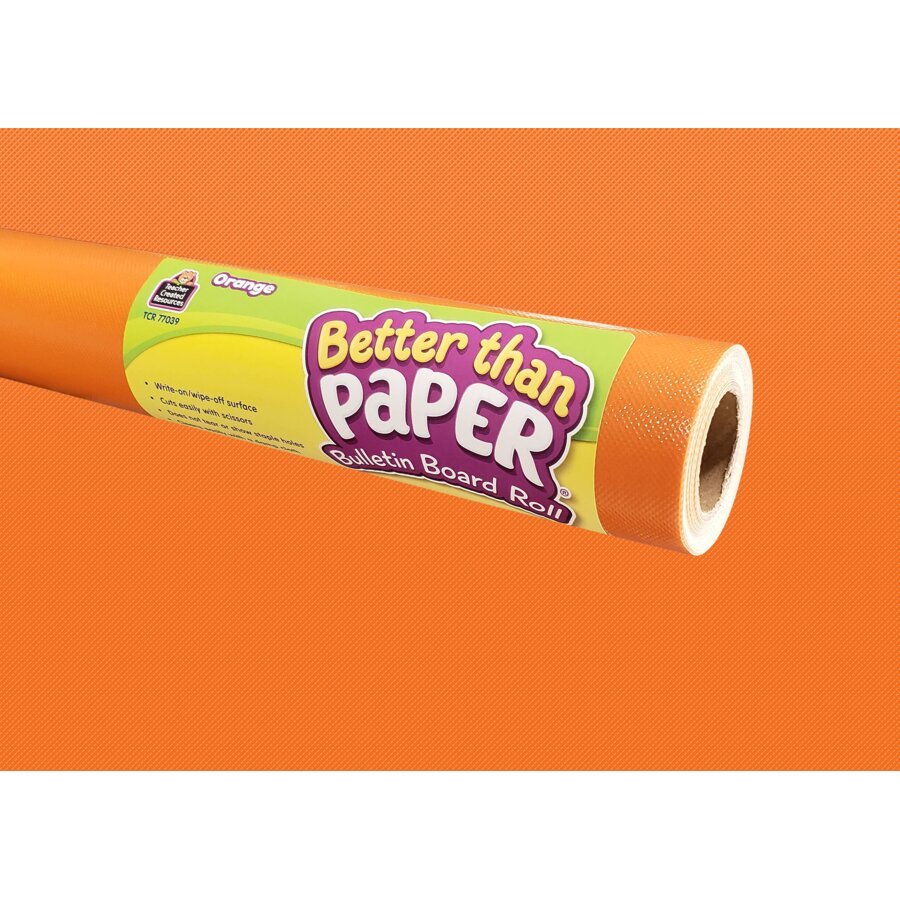 Better Than Paper® Bulletin Board Roll: Orange-Bulletin Board Paper - Better Than Paper-Tools 4 Teaching-Classroom Decor and More