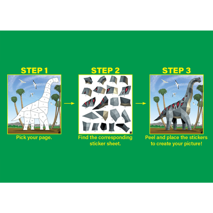 Dinosaurs and Prehistoric Animals Modern Mosaics Stick to the Numbers-Activity Pads-Tools 4 Teaching-Classroom Decor and More