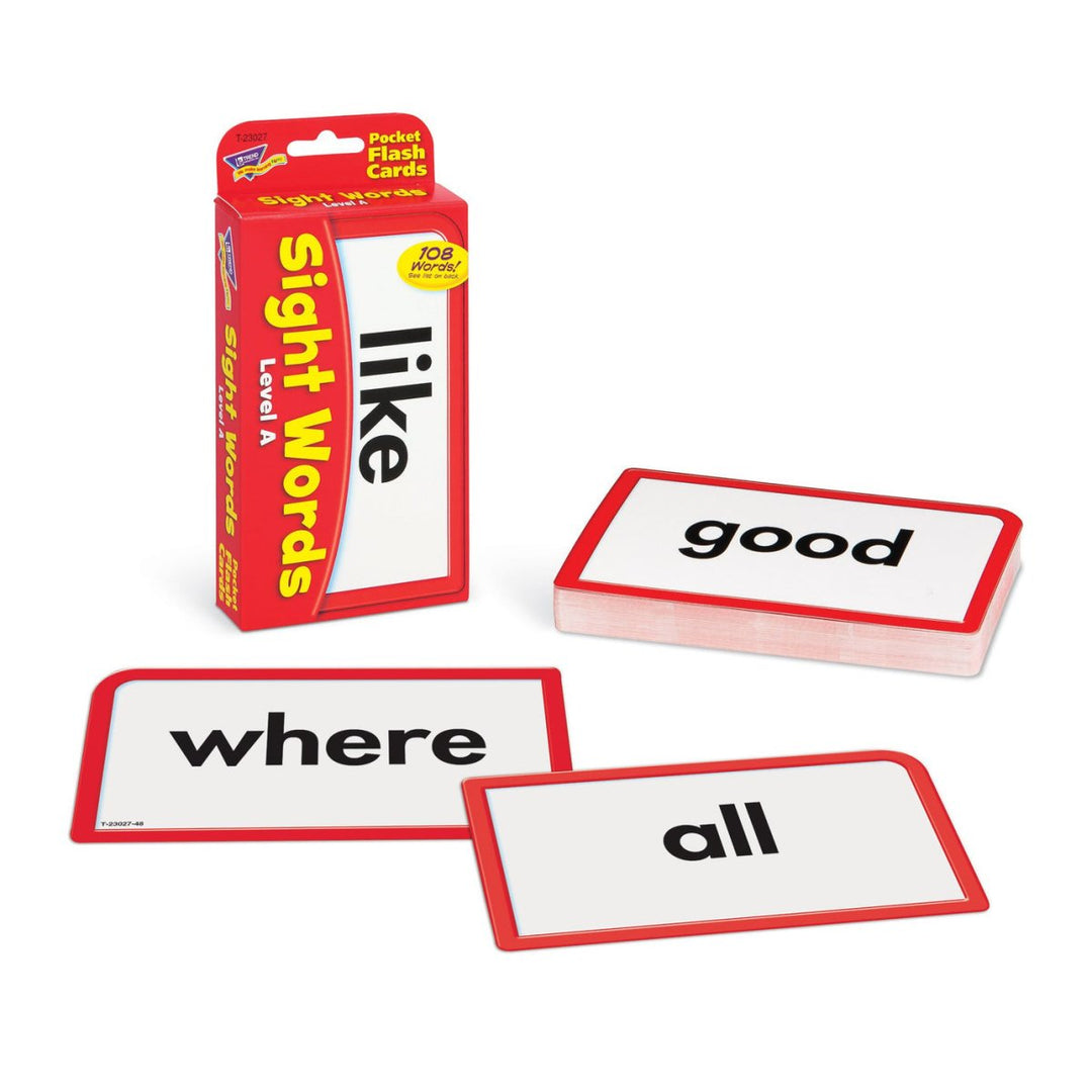 Sight Words – Level A Pocket Flash Cards-Flashcards-Tools 4 Teaching-Classroom Decor and More