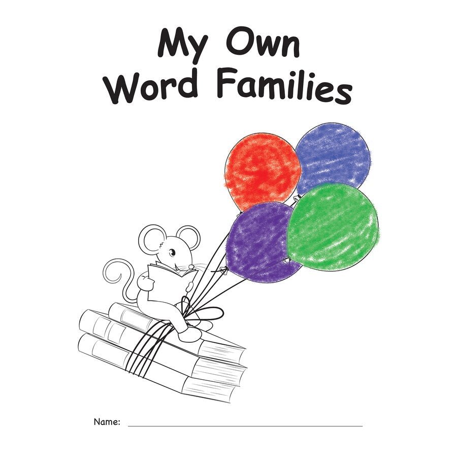 My Own Books: My Word Families Book-Subjects - Reading - Reading Books-Tools 4 Teaching-Classroom Decor and More