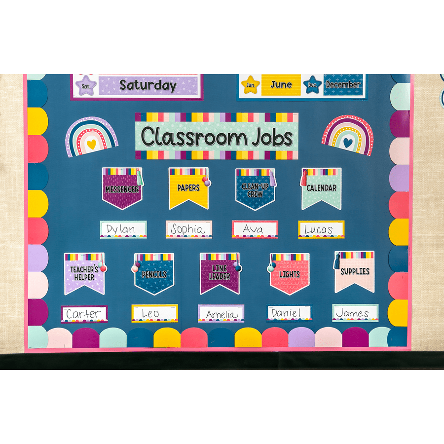Oh Happy Day Classroom Jobs Mini Bulletin Board-Mini Bulletin Boards-Tools 4 Teaching-Classroom Decor and More
