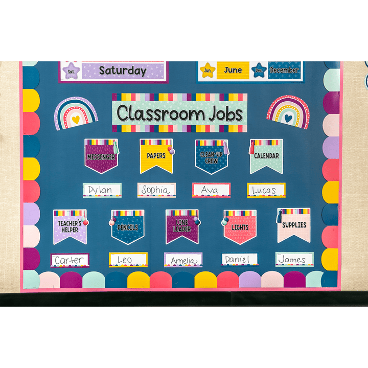 Oh Happy Day Classroom Jobs Mini Bulletin Board-Mini Bulletin Boards-Tools 4 Teaching-Classroom Decor and More