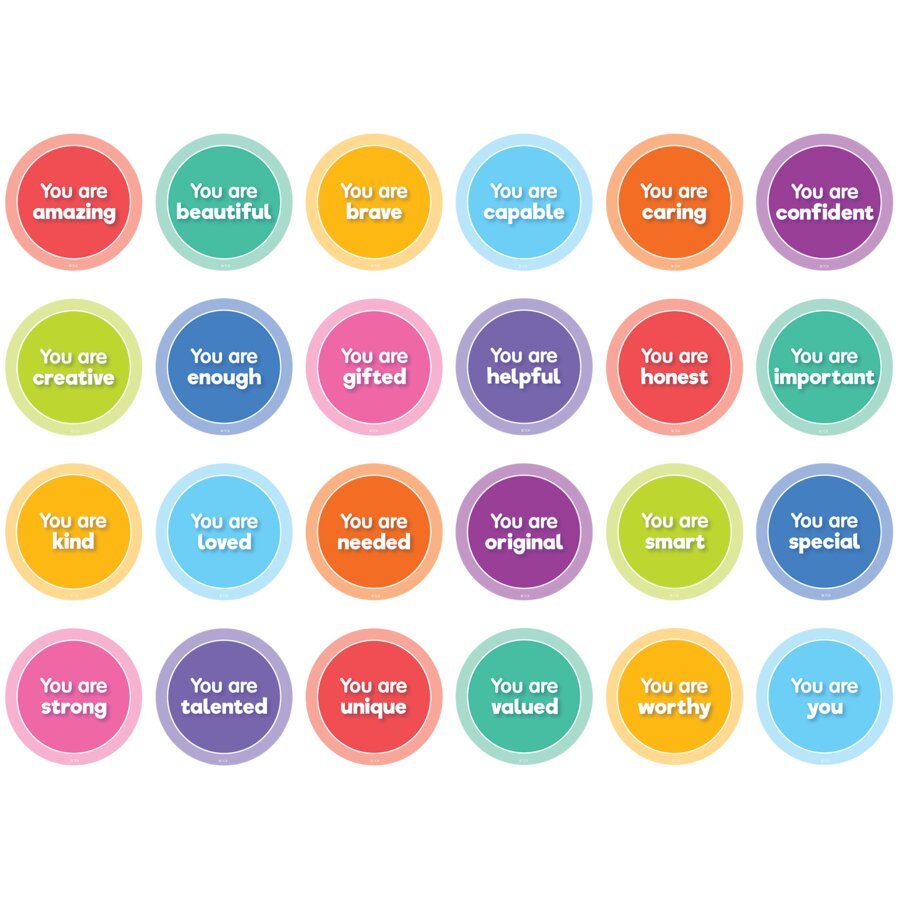 Colorful Magnetic Positive Affirmations-Magnetic-Tools 4 Teaching-Classroom Decor and More