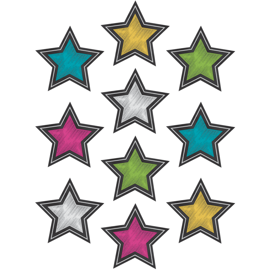 Chalkboard Brights Stars Accents-Accents-Tools 4 Teaching-Classroom Decor and More
