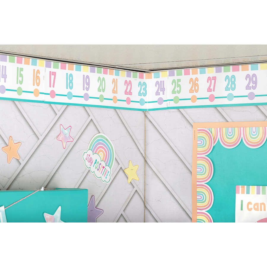 Pastel Pop Number Line (-20 to +120) Bulletin Board-Bulletin Board Sets-Tools 4 Teaching-Classroom Decor and More