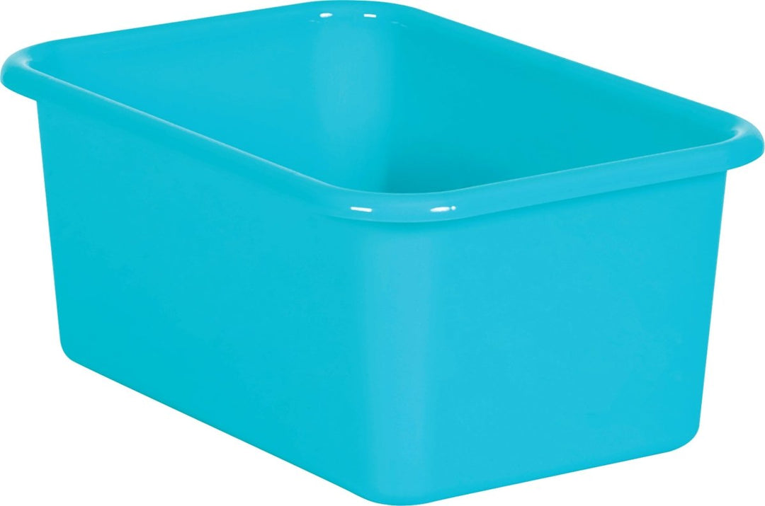 Small Plastic Storage Bin: Teal-Organization-Tools 4 Teaching-Classroom Decor and More