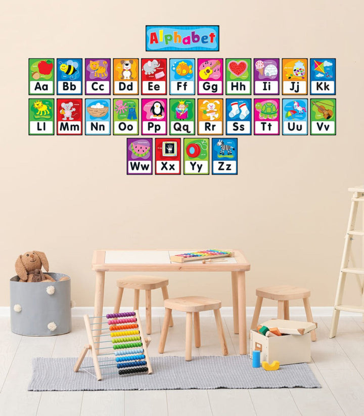 Alphabet Quick Stick Bulletin Board Set, Grade PK-2-Bulletin Board Sets-Tools 4 Teaching-Classroom Decor and More