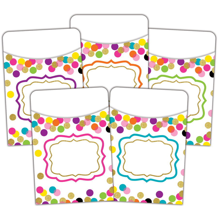 Confetti Library Pockets - Multi-Pack-Library Pockets-Tools 4 Teaching-Classroom Decor and More