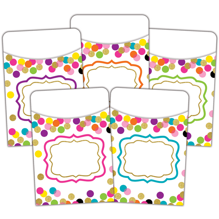 Confetti Library Pockets - Multi-Pack-Library Pockets-Tools 4 Teaching-Classroom Decor and More
