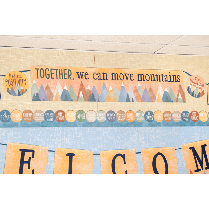 Moving Mountains Together, We Can Move Mountains Banner-Banner-Tools 4 Teaching-Classroom Decor and More