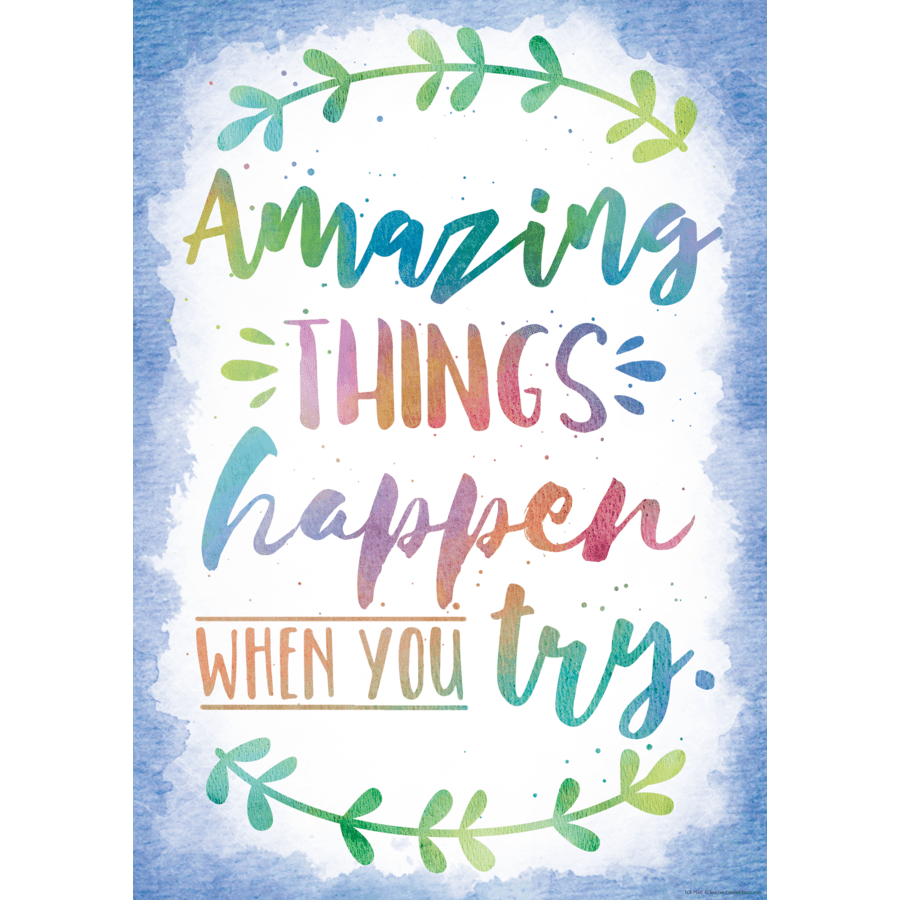 Amazing Things Happen When You Try Positive Poster-Posters-Tools 4 Teaching-Classroom Decor and More
