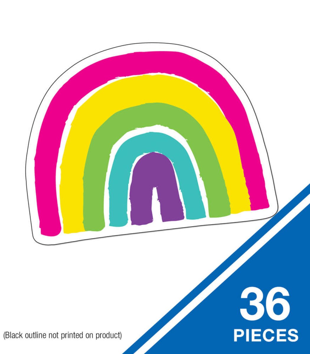 Kind Vibes Rainbow Cutouts-Accents-Tools 4 Teaching-Classroom Decor and More