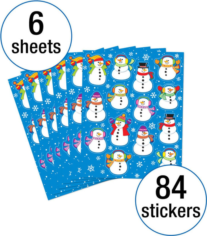 Snowmen Shape Stickers - Tools 4 Teaching