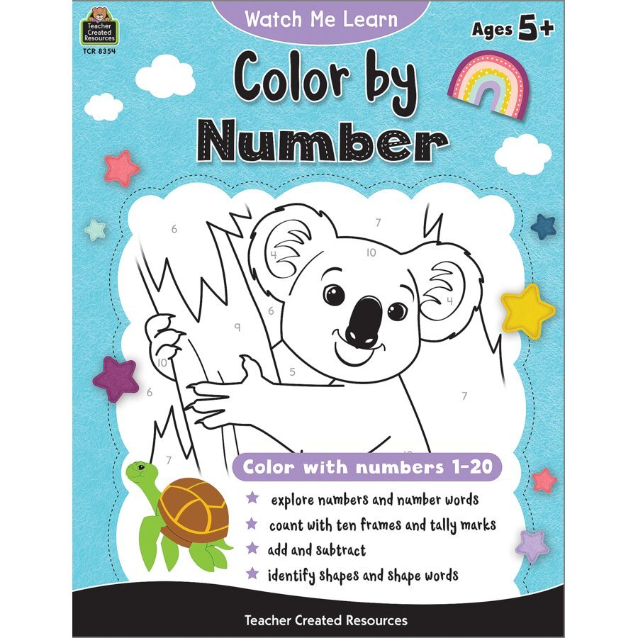 Watch Me Learn: Color By Number-Subjects - Books - Activity Books-Tools 4 Teaching-Classroom Decor and More