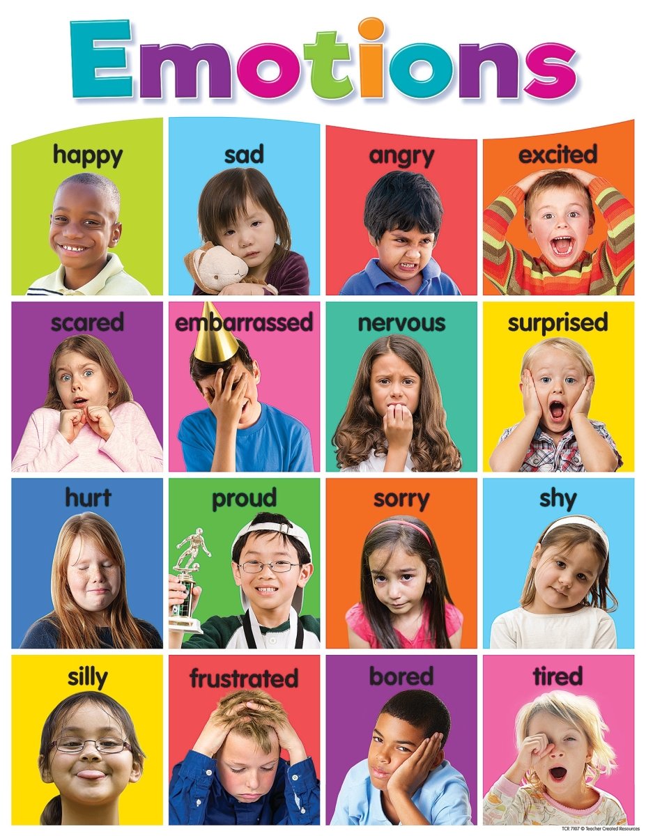 Colorful Emotions Chart-Charts-Tools 4 Teaching-Classroom Decor and More