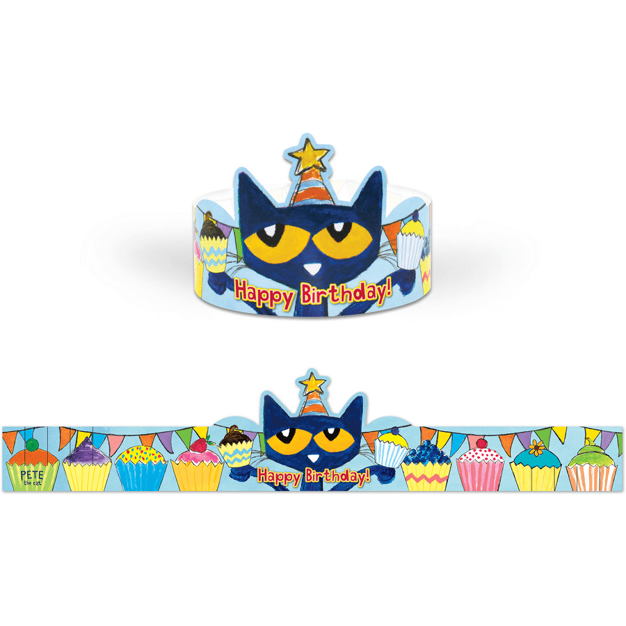 Pete the Cat Happy Birthday Crowns-Birthday-Tools 4 Teaching-Classroom Decor and More
