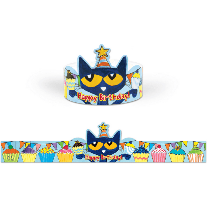 Pete the Cat Happy Birthday Crowns-Birthday-Tools 4 Teaching-Classroom Decor and More